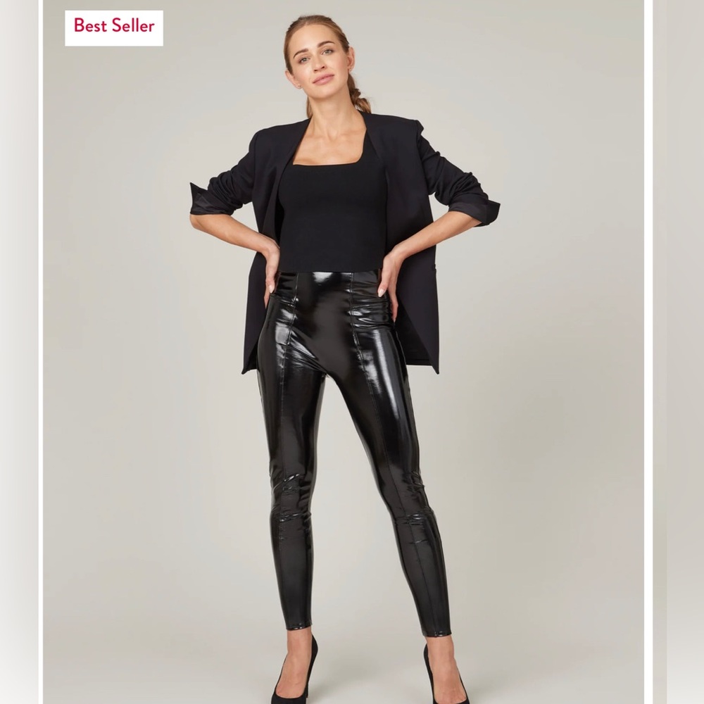 NWT SPANX FAUX LEATHER LEGGINGS
